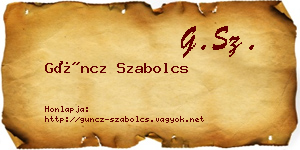 Güncz Szabolcs névjegykártya